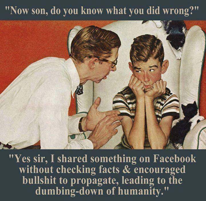 Do you know what you did wrong? I shared something on Facebook...