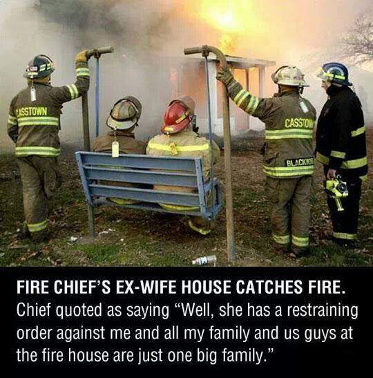 Fire Chief's Ex Wife House Catches Fire.