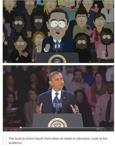 The level at which South Park takes its detail is ridiculous.