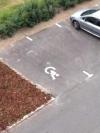 Disability sign fail on parking space!  