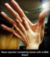 How big is NBA player hand?